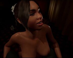 POV Ebony Stripper Gives You a Little Tease - 3D Animation