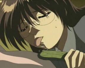 Hentai anal masturbation with cucumber