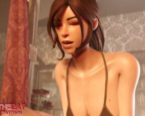 Lara Croft Rides Like A Champ