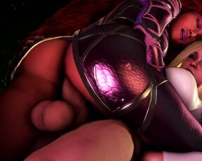 Blackfire Getting Creampied From Power Girl
