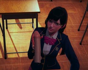 DVA Schoolgirl Jerks your Cock POV