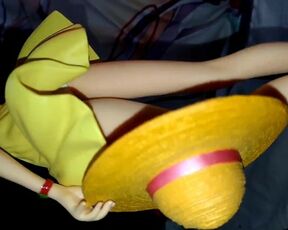 エヴァンゲリオン黄色ワンピースアスカフィギュアぶっかけ顔射オナニー【キモオタク男の喘ぎ声あり】