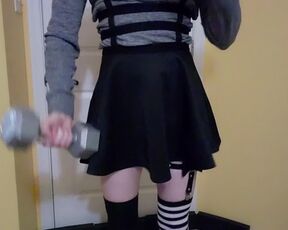 Cute Femboy Trap Working out (SFW)