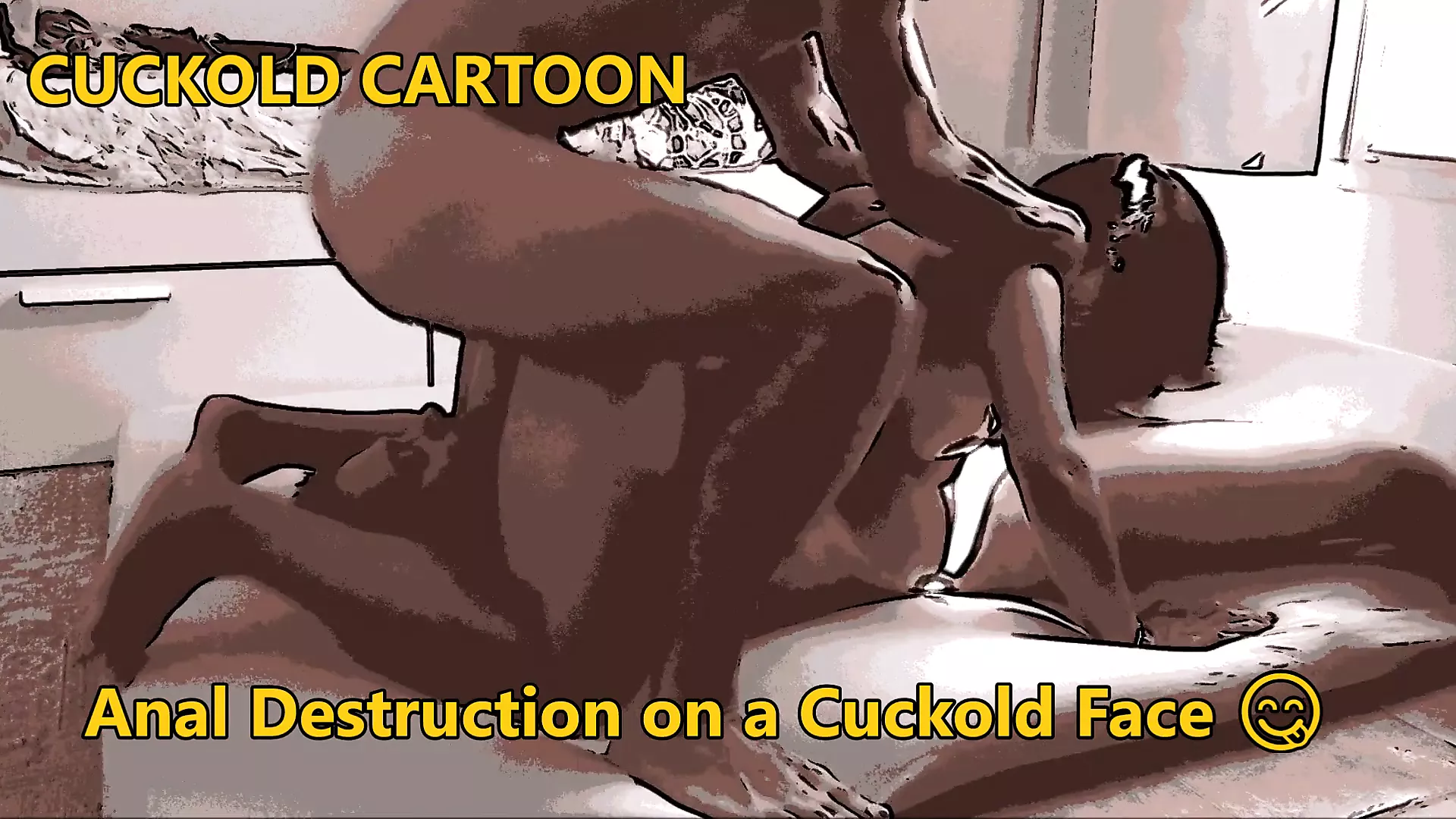 Cuckold Cartoon : Anal Destruction on a cuckold Face - NanoVids