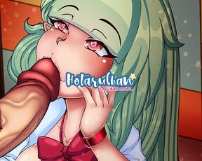 HotaruChan with a big ass gives delicious blowjob to her favorite senpai Hentai by HotaruChanART