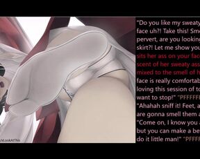 Hentai Facesitting Farting Feet Femdom (Captions)