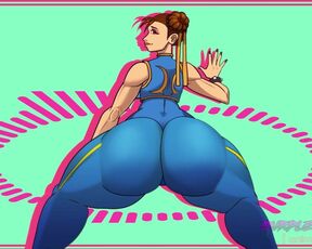 Chun-Li Twerks on Camera and On Cock