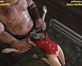 Scarlet throat fucked by a Beautiful Gentleman, 3D Animation