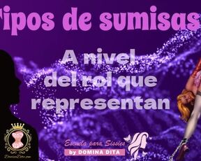 Tipos de sumisas más populares por Domina Dita - La única escuela Elite y Exclusiva para Sissies