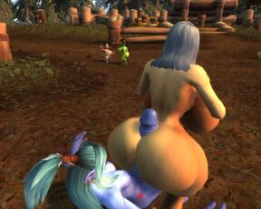 Human grinding on a futa troll