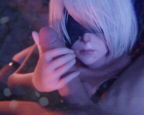 Nier 2B Lipjob and Facial
