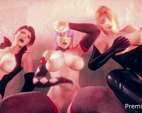 Hard gangbang for sexy girls. Big monster dicks hard fuck.