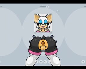 Fapwall Weird Hentai game Rouge the bat assfucked by 3 dick