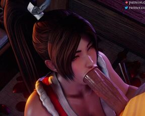 Mai Shiranui Cum Shower