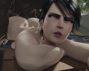Bayonetta Bends Over