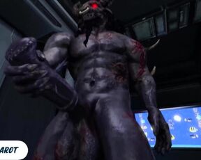 Minotaur Anal Hard Fucked Robot-Girl Huge Cock Until Creampie