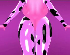 Sexy Cow Girl Dancing + POV Sex (No Man Model) (3D HENTAI)