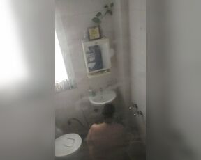 Bathing black bbw