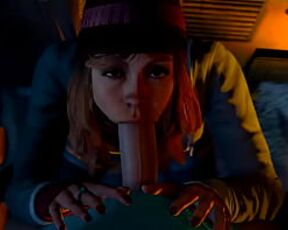Ashley Brows sucking friends dick in the cold (Until Dawn parody by Niisath)