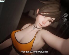 TRACER PUSSY VS TOY FUTANARI WIDOWMAKER CHOOSE - OVERWATCH FUTA HENTAI ANIMATED
