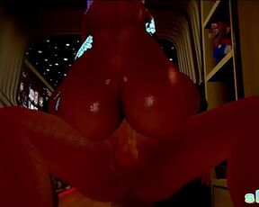 Slushie bounces on dick good