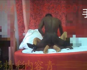 91 Mr. Cao and the big rough cock African brother 3P like a