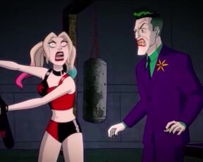 Harley Quinn JOKERB ALLBUSTING - bat swing in the balls, DC