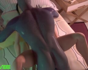3D Hentai Cute girl Fucked by an Alien