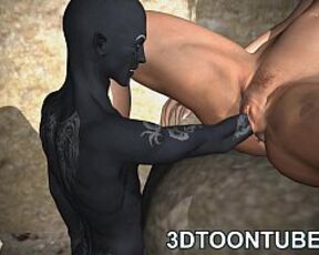 3D toon elf babe gets fisted and fuckced hard