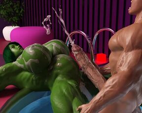 She Hulk Loves Getting Her Asshole Stretched by Monster Cock
