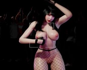 3D BBW Asian stripper naked her huge ass
