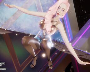 [MMD] HYOLYN - Wait Seraphine Sexy Kpop Dance League of Legends Hentai Uncensored 4K 60FPS
