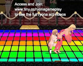 Cute ladies having lesbian sex in Princess of the ring 2 erotic hentai game