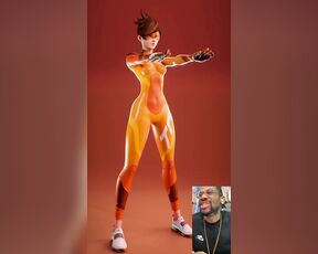 Tracer Exercising Her Slutty Cunt Hole for BBC